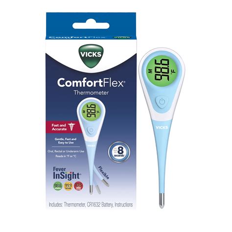 Vicks Comfort Flex Fever In Sight Oral Digital Thermometer All Ages V966us