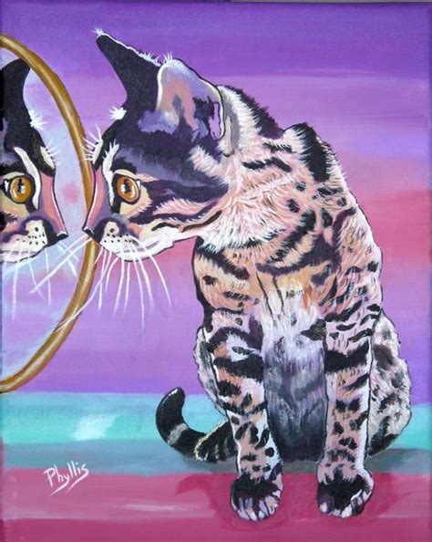 Acrylic On Canvas Kitten Image By Phyllis Kaltenbach Fine Art