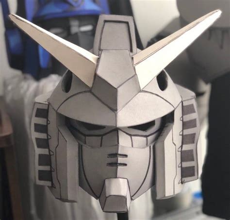 Gundam Cosplay Foam Helmet Rx 78 2 Pepakura File Template Etsy Foam