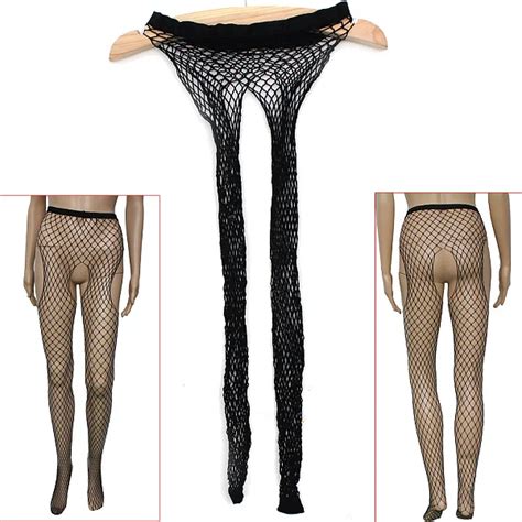 New Sexy Women Mesh Fishnet Net Open Crotch Crotchless Stockings High