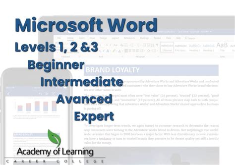 Microsoft Word From Beginner To Advanced To Expert Certificate Aolc Bc