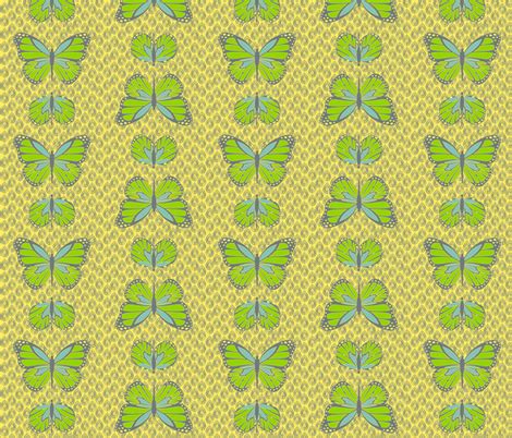 Cocoon Butterflies Lemon Fabric By Designedtoat On Spoonflower Custom