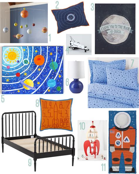 Space Themed Kids Room Rustic Baby Chic