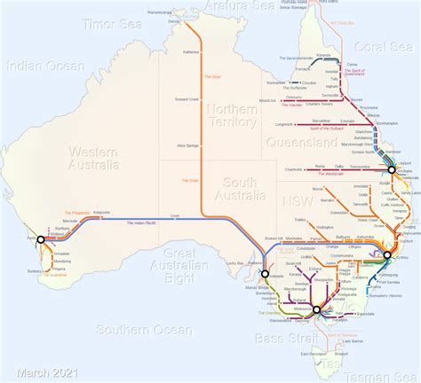 Australian Rail Map