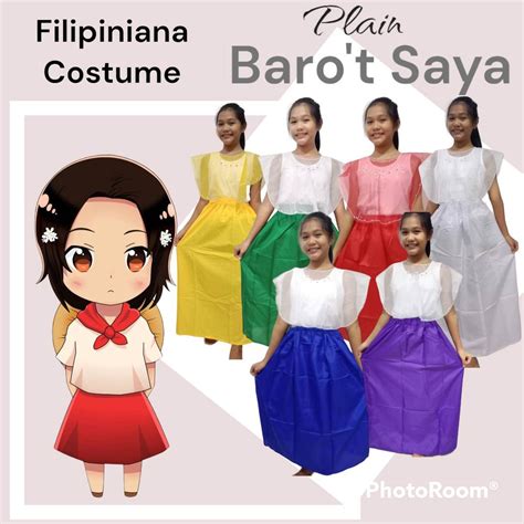 1qsas Barot Saya Kasuotang Filipino Traditonal Costume Shopee