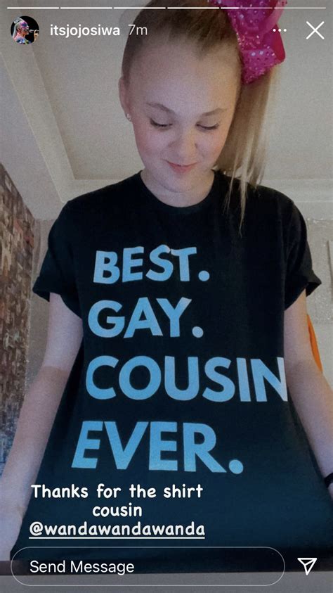 Jojo Siwa Wears Best Gay Cousin Ever Shirt Receives Support From Lgbtq Community
