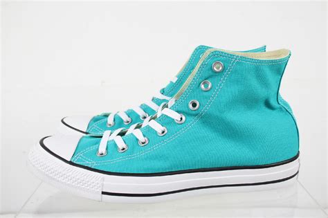 Converse All Star Solid Turquoise Round Toe High Top Shoes Size 13 Ebay