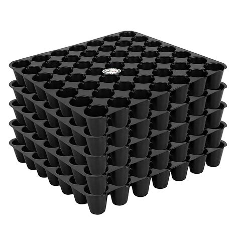 Kraft Seeds Seedling Tray Pack Of 5 Black 49 Holes Germination Trays