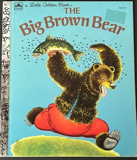 The Big Brown Bear Little Golden Book 1975 Georges Duplaix Children Etsy
