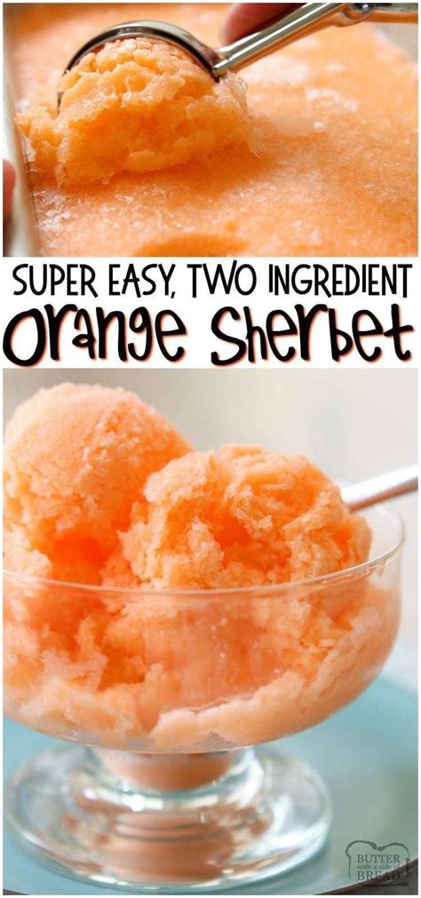 Quick And Easy Orange Sherbet Recipe Made With Just 2 Ingredients Sweet
