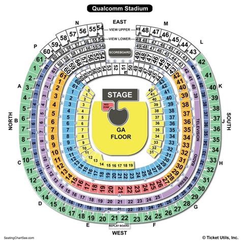 Qualcomm Stadium Seating Chart Cabinets Matttroy