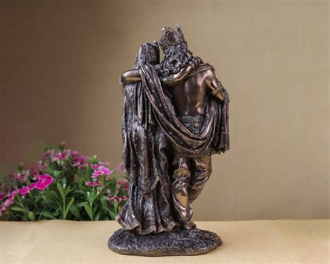 mua shivaji arts radha krishna statue 28 cm bonded bronze radha krishna sculpture hindu divine