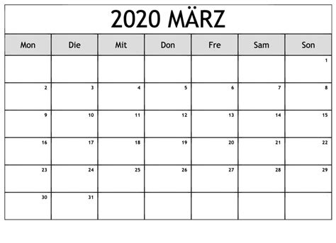 Vorheriges jahr (deutschland 2020) • monatskalender. Druckbaren März 2021 Kalender Zum Ausdrucken [PDF, Excel ...