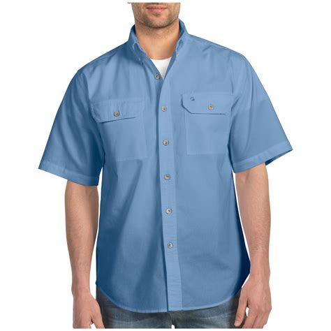 Mens Carhartt Short Sleeve Chambray Work Shirt 282601 Shirts At
