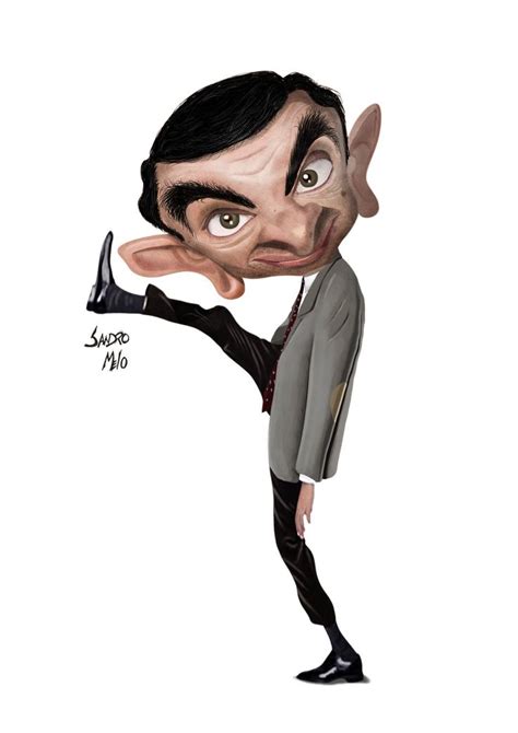 Rowan Atkinson As Mr Bean Funny Face Drawings Funny Caricatures