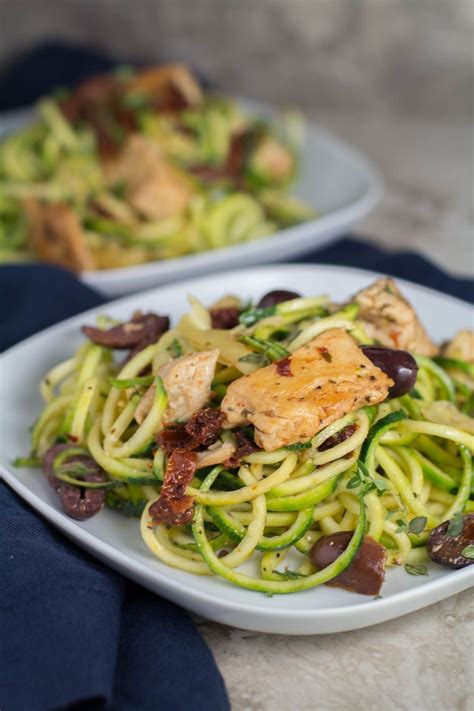 Keyword chicken, dairy free, gluten free, keto, paleo, whole30. Whole30 Greek Chicken Zucchini Noodles | Recipe | Chicken ...
