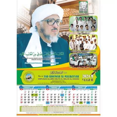 Kalender Abuya Sayyid Maliki Masehi Hijriyah Habib Ulama Islam