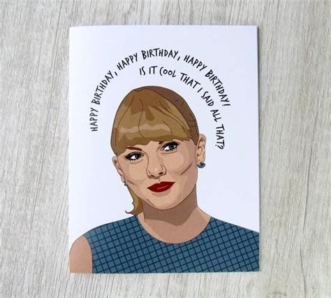 Taylor Swift Funny Birthday Card Delicate Lyrics In Funny Birthday Cards Taylor Swift