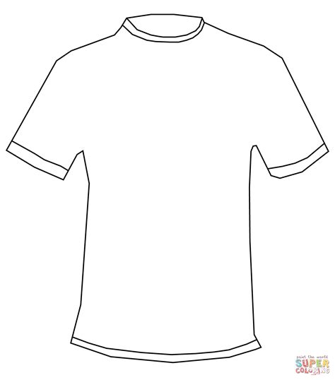 Blank T Shirt Coloring Page Coloring Pages