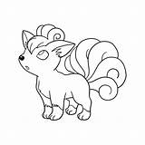 Line Vulpix Pokemon Drawing Drawings Coloring Getdrawings Characters Sketches sketch template