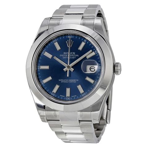 Rolex Datejust Ii Blue Dial Stainless Steel Oyster