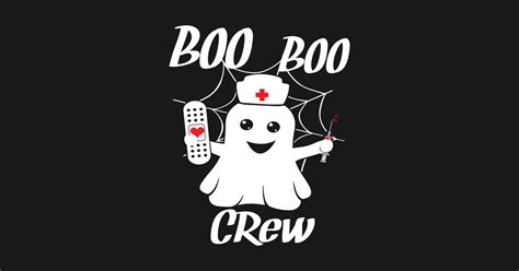 Boo Boo Crew Nurse Ghost Funny Halloween Costume Gift T-Shirt - Boo Boo