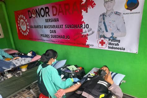 Gandeng Polres Sukoharjo Lsm Sms Gelar Bakti Sosial Donor Darah