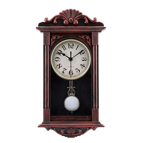 Buy Jomparis Pendulum Wall Clock Retro Quartz Decorative Battery