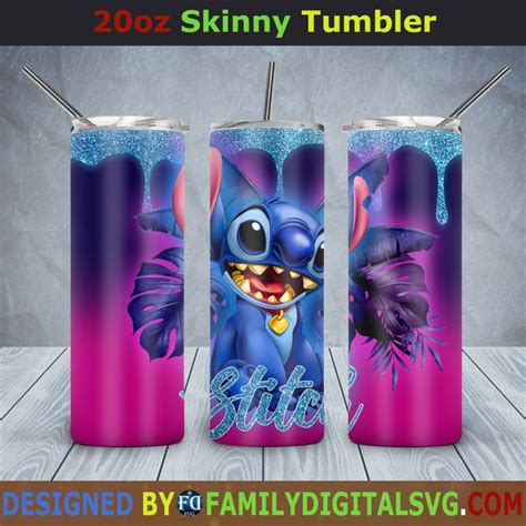 Stitch Tumbler Wrap Png Disney Stitch 20oz Skinny Tumbler Designs