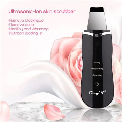 ultrasonic ion deep cleaning skin scrubber facial pore cleaner blackhead remover usb
