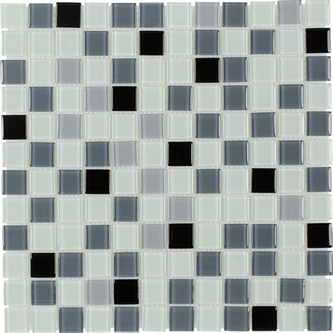 Elida Ceramica Silver Multicolor Uniform Squares Mosaic Glass Wall Tile