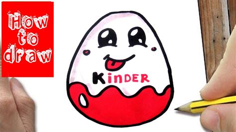 How To Draw Kinder Egg Cute And Easy Youtube