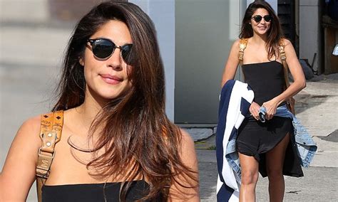 Pia Miller Goes Braless In A Slinky Black Mini Dress As She Heads To Bondi Beach Daily Mail Online