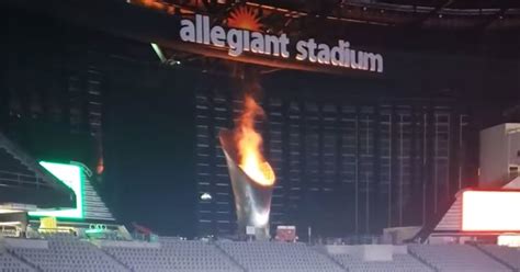 Torch In Raiders New Las Vegas Stadium Looks Incredible When Turned On