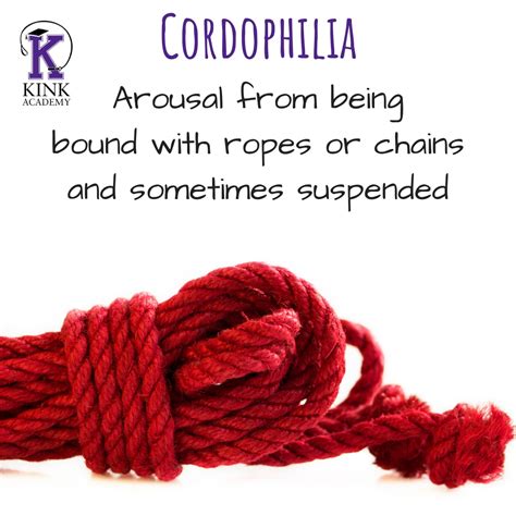 Kink Academy On Twitter Cordophilia Arousal From Being Bound With Ropes Or Chains And