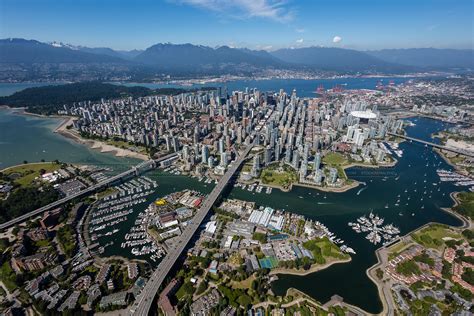 Aerial Photo Vancouver Skyline