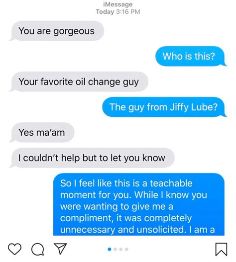 Woman Has Amazing Response To Creepy Texts From Guy At Jiffy Lube Iheartradio