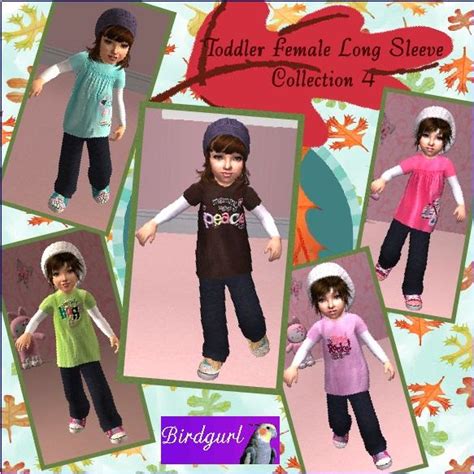 Birdgurls Sims 2 Creations Toddler Female Long Sleeve Collection 4