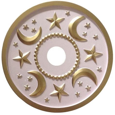 Because my ceiling was not smooth, i had to add quite a few extra nails to get the look i wanted. Moon and Stars Ceiling Medallions - Marie RicciMarie Ricci