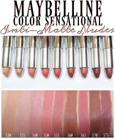 Maybelline Color Sensational Inti Matte Nudes Lipstick Swatches