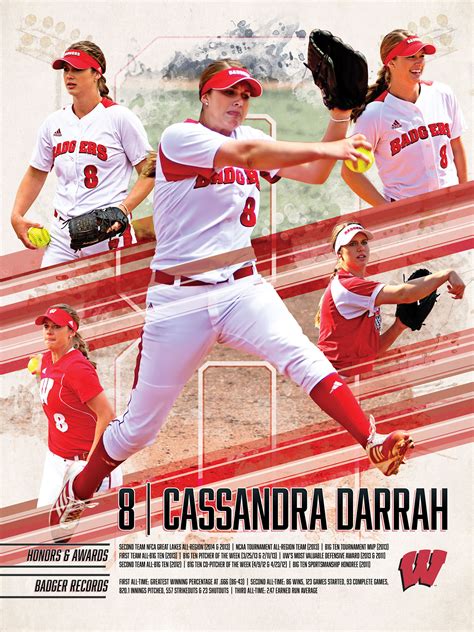 Wisconsin Badgers Softball Cassandra Darrah Collage On Behance