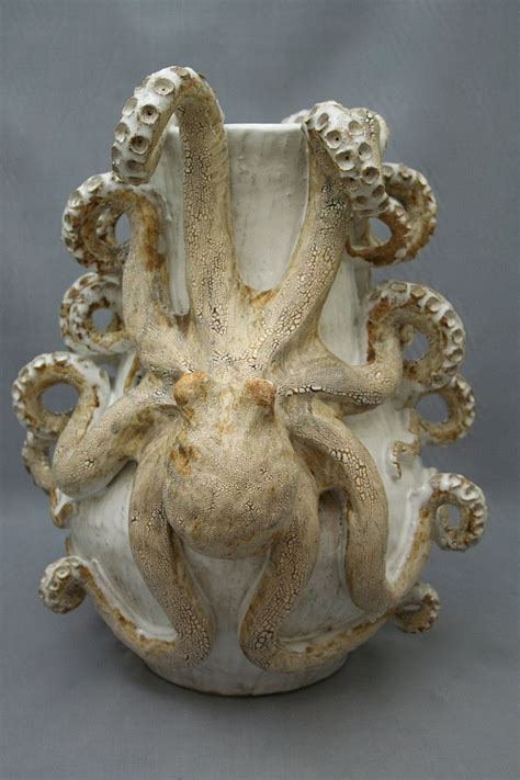 Large Ceramic Octopus Vase By Shayne Greco Beautiful Etsy