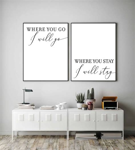Where You Go I Will Go Where You Stay I Will Stayhome Decor Etsy