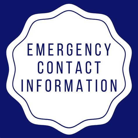 Dashboard Emergency Contact Information Details