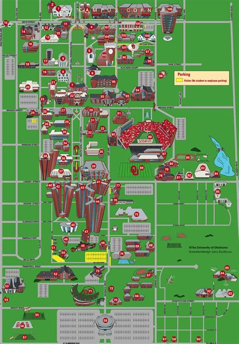 Map Of Ou Campus Map Of The World