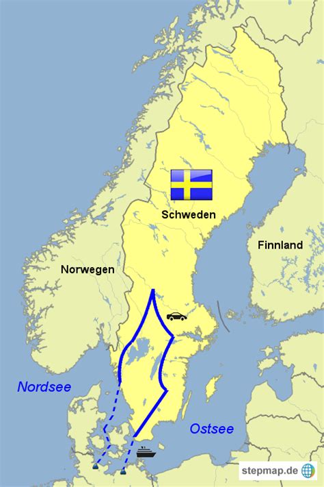 Stepmap Schweden 2016 Landkarte Für Schweden