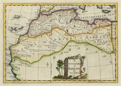 Digital Antique Map Of North Africa In 1773 Africa Map West Africa