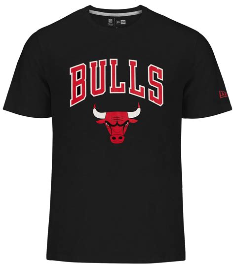 New Era Nba Chicago Bulls Team Logo T Shirt Schwarz T Shirts