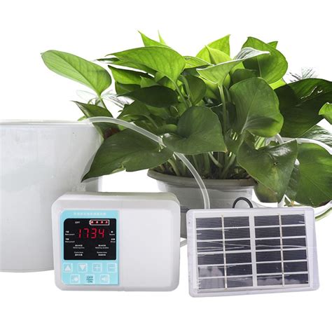 Automatic Drip Self Watering System Plant Watering Kit With Solar Panel