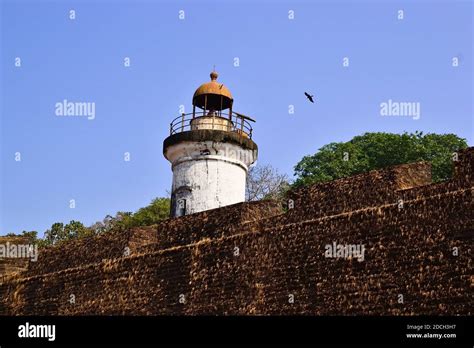 Old Colonial Lighthouse And Old Fortress Wall Of Tellicherry Fort